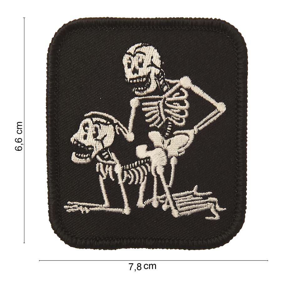 Embleem stof twee skeletten #4083