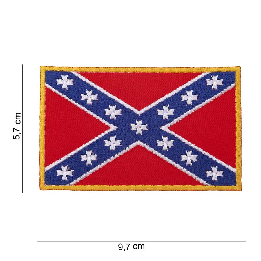 Embleem stof rebel vlag (middel) #1008