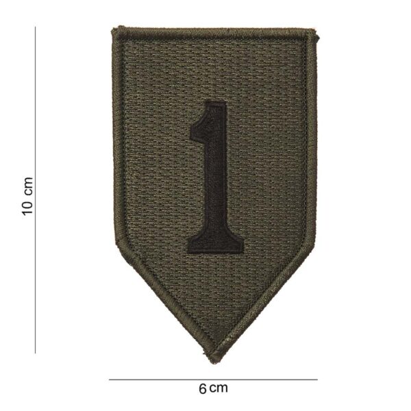 Embleem stof black one #3009