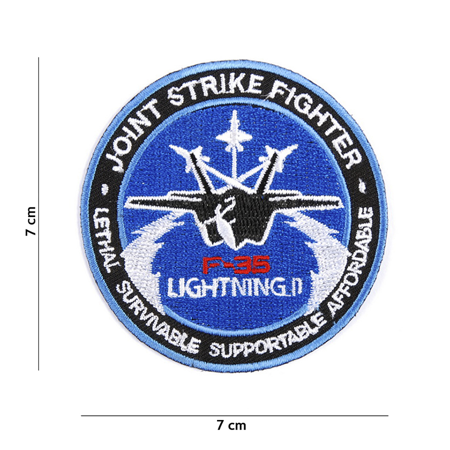 Embleem stof Joint strike fighter klein #5023