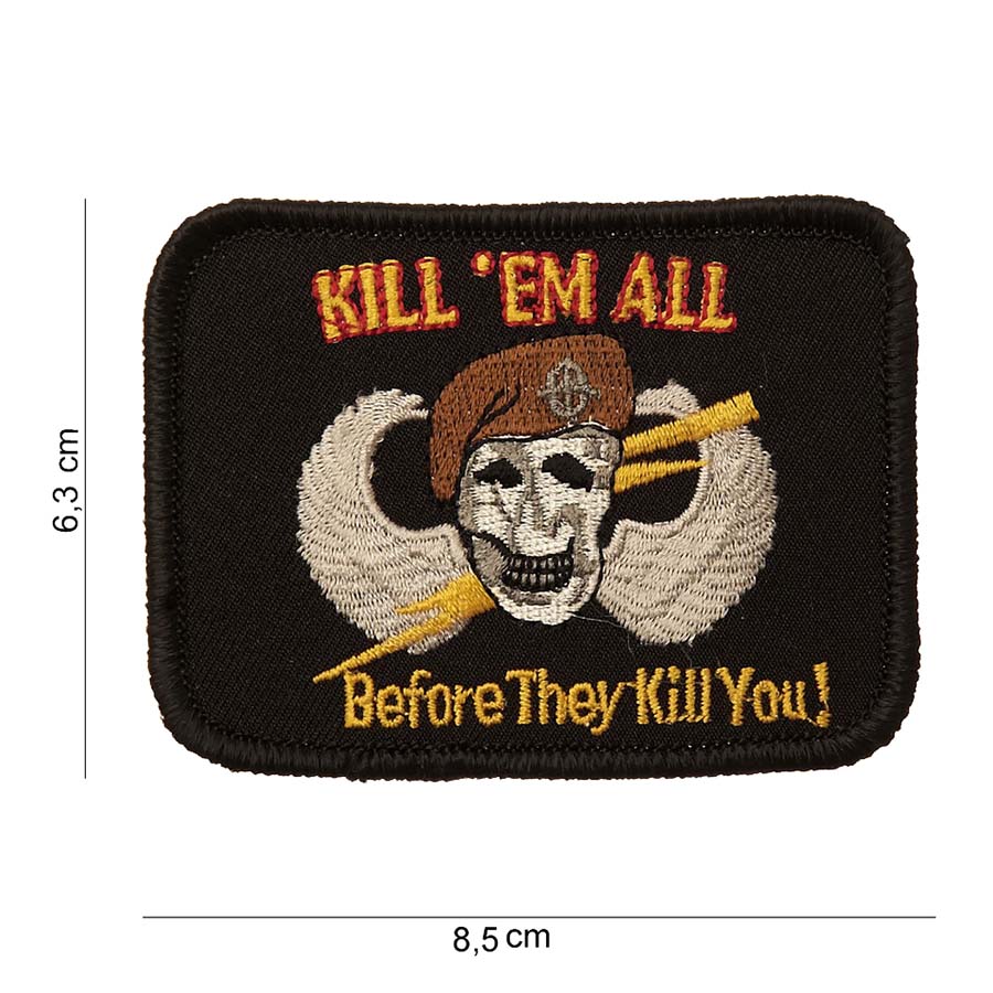 Embleem stof Kill'em all #3010