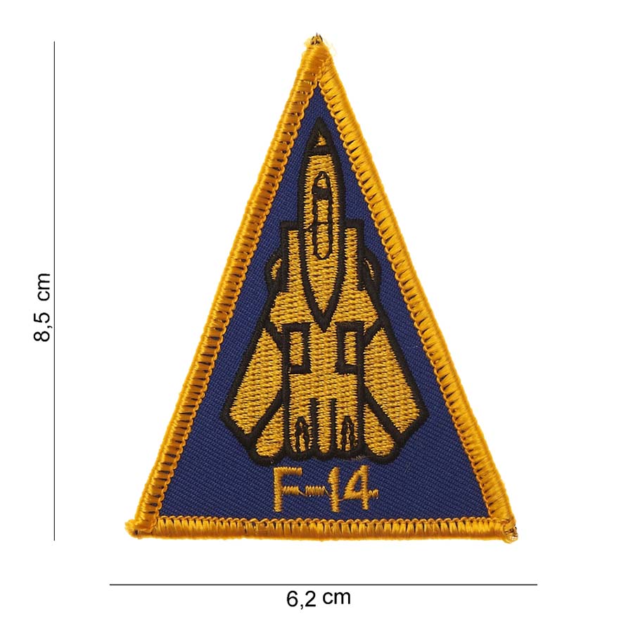Embleem stof F-14 klein (goud) #3015