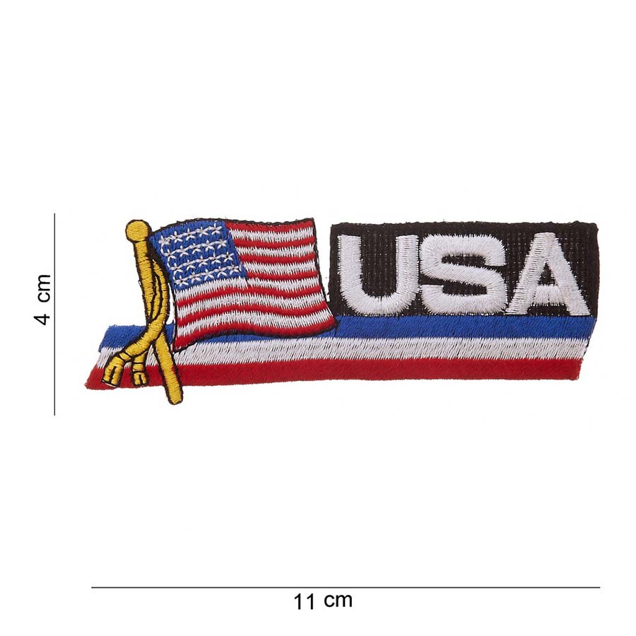 Embleem stof USA wapperende vlag #1041