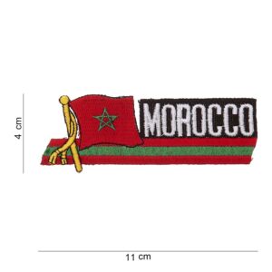 Embleem stof wapperende vlag Marocco #1035