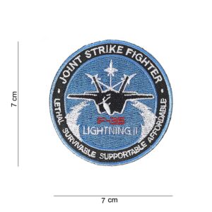 Embleem stof Joint strike fighter groot #5021