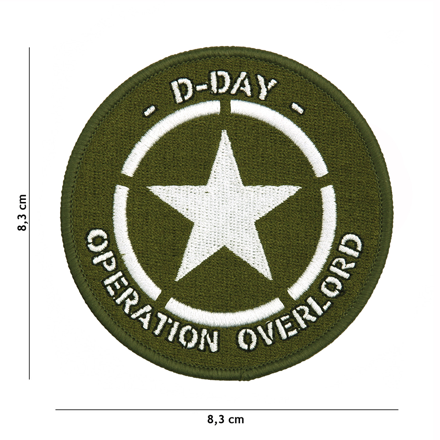 Embleem stof D-Day Allied star #7108 Embleem stof D-Day Allied star #7108