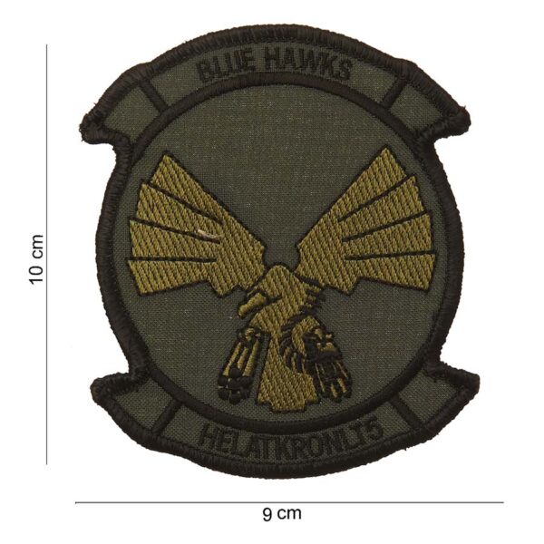 Embleem stof blue hawks #3073