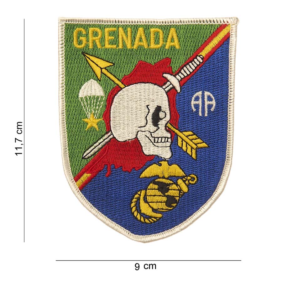 Embleem stof Grenada (schild) #3080