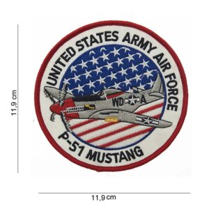 Embleem stof United States army Air Force P-51 Mustang #4062