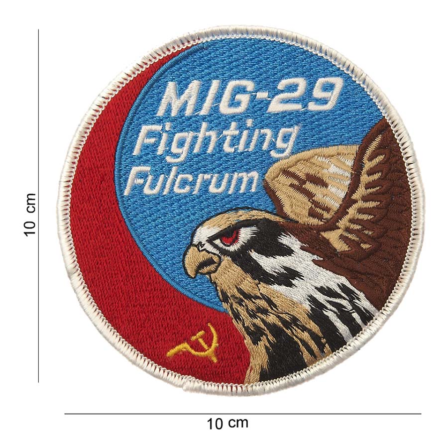 Embleem stof mig-29 fighting fulcrum #4013