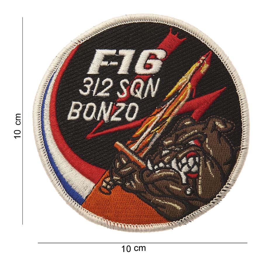 Embleem stof F-16 312 SQN bonzo #4008