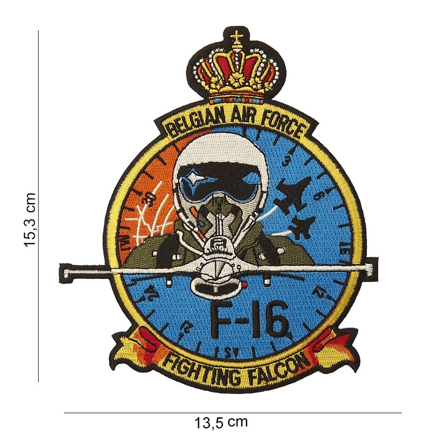 Embleem stof Belgian Air Force F-16 (piloot) #3091