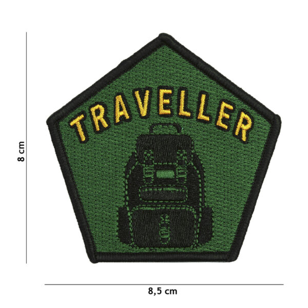 Embleem stof Traveller met klittenband #2034