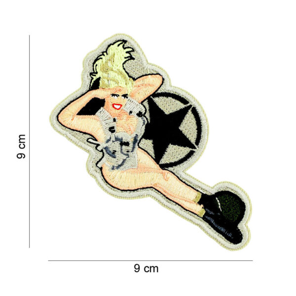 Embleem stof Pinup girl laying #20008