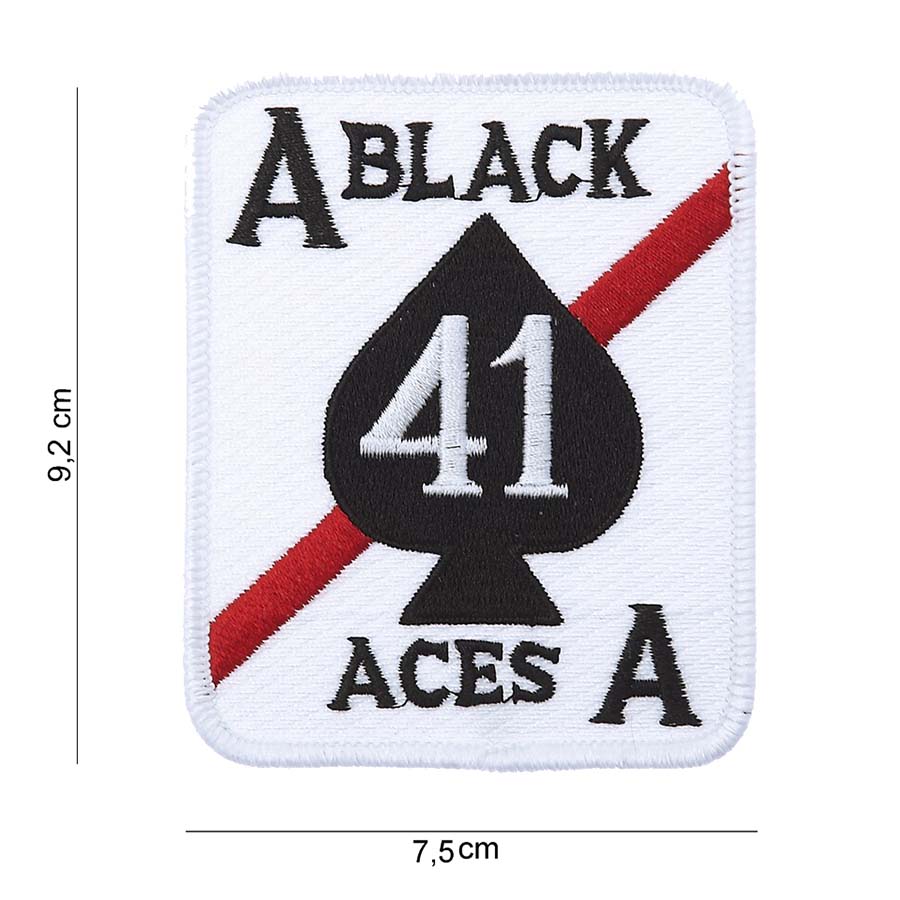 Embleem stof black aces #5036