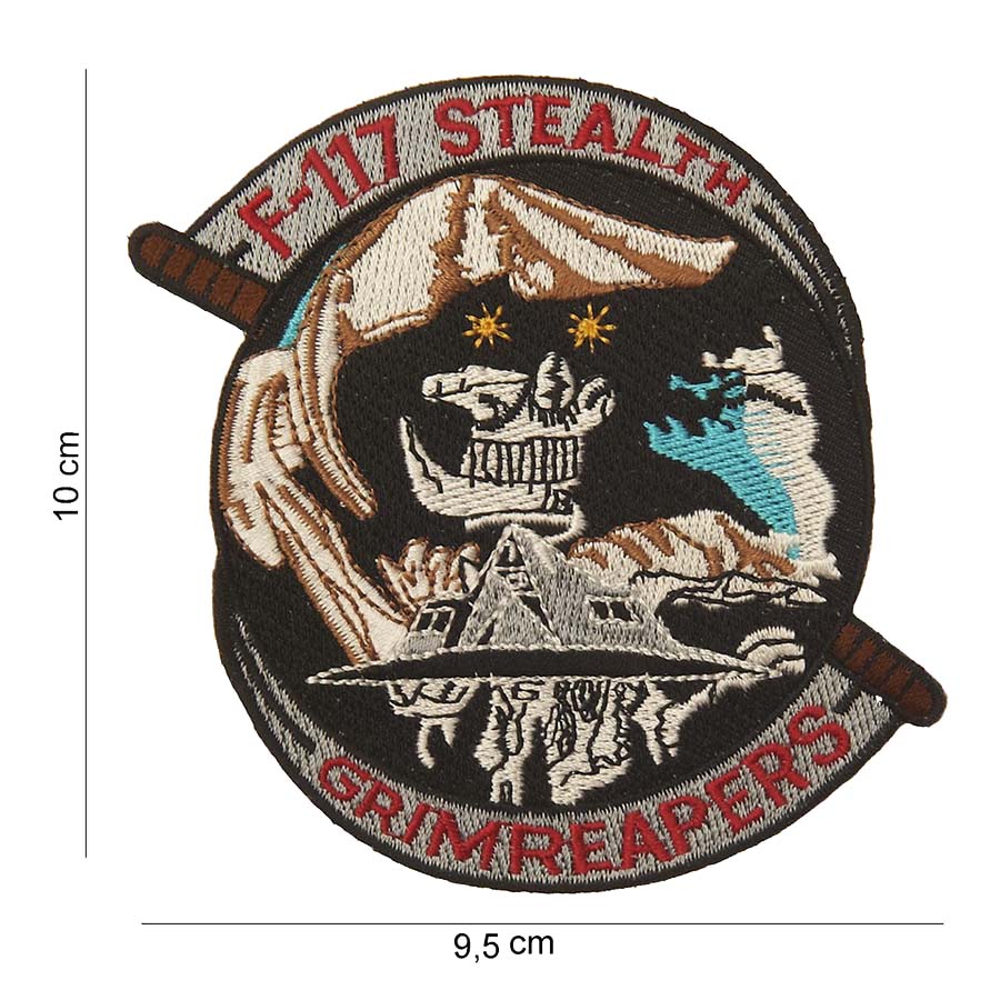 Embleem stof F-117 stealth grim reapers #4069