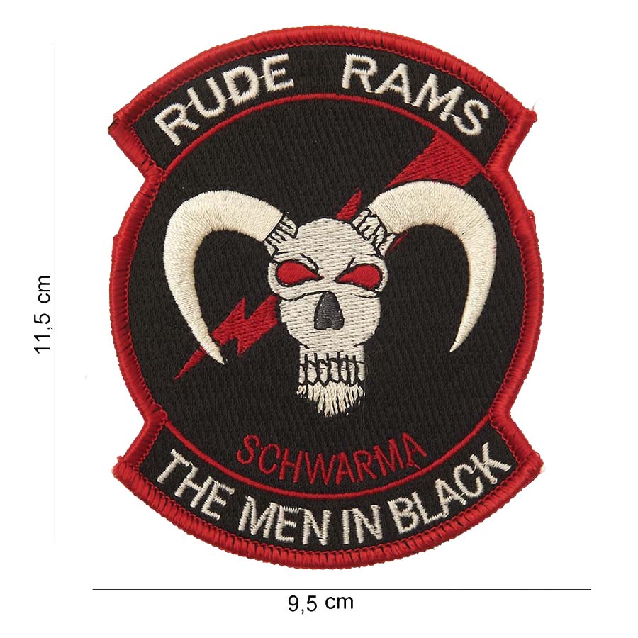 Embleem stof rude rams the man in black #4027