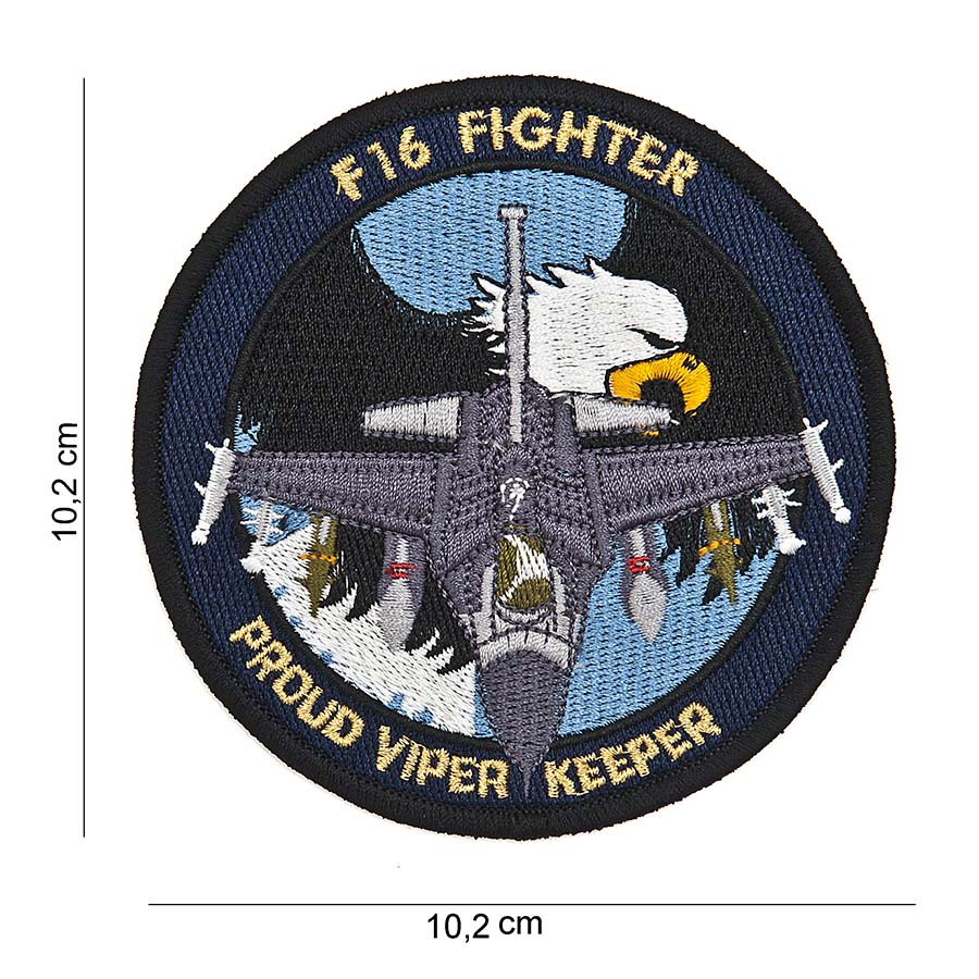 Embleem stof Patch F-16 proud viper keeper#4003