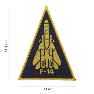 Embleem stof F-14 Groot (geel) #5029