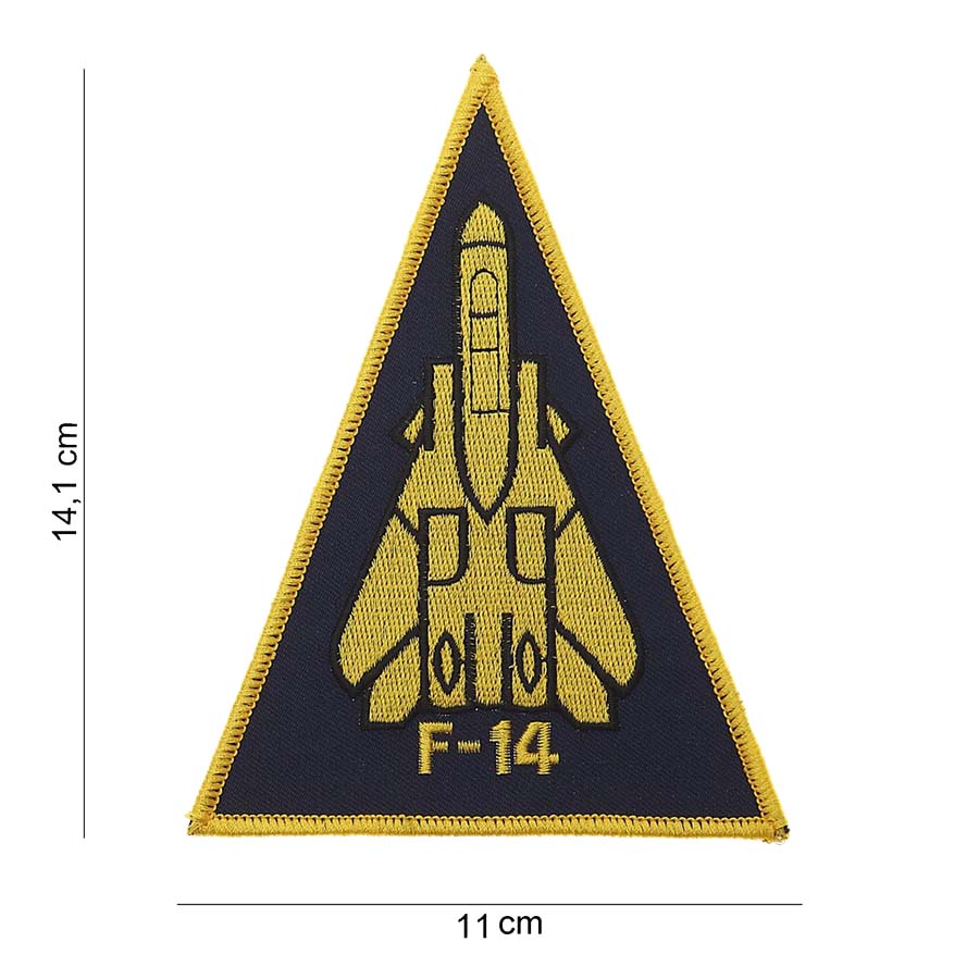 Embleem stof F-14 Groot (geel) #5029