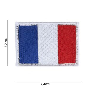 Embleem stof vlag Frankrijk met klittenband #1005