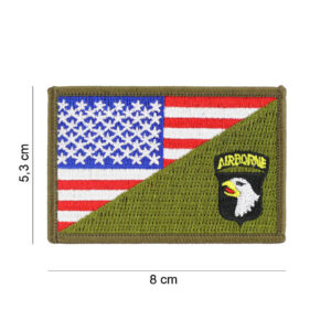 Embleem stof 101st Airborne halve vlag #20011