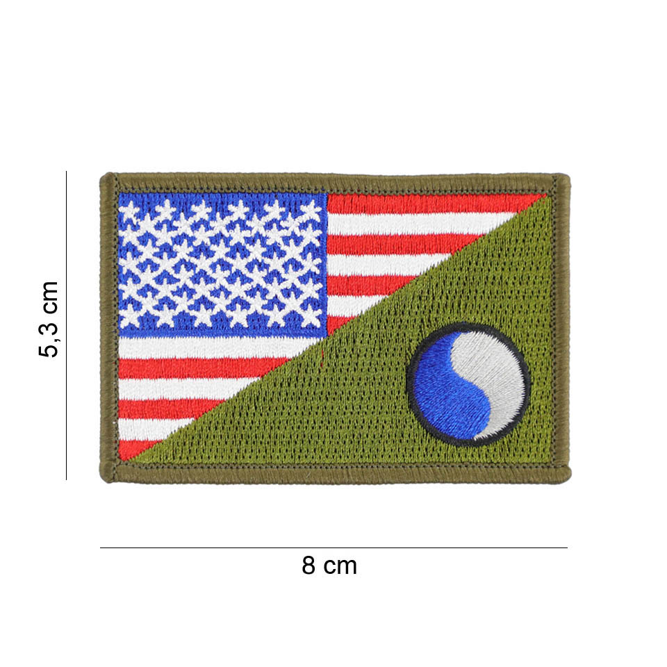 Embleem stof 29th Infantry halve vlag #20014