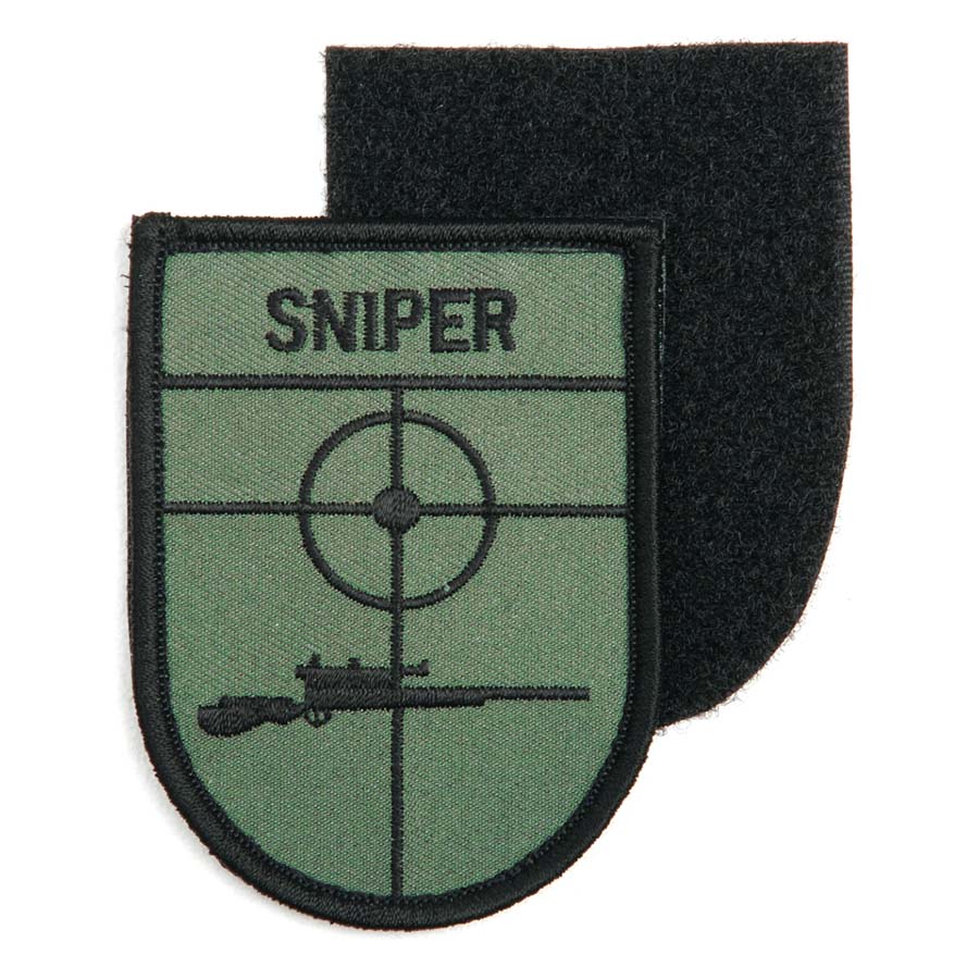 Embleem stof sniper (schild) met klittenband  #1053