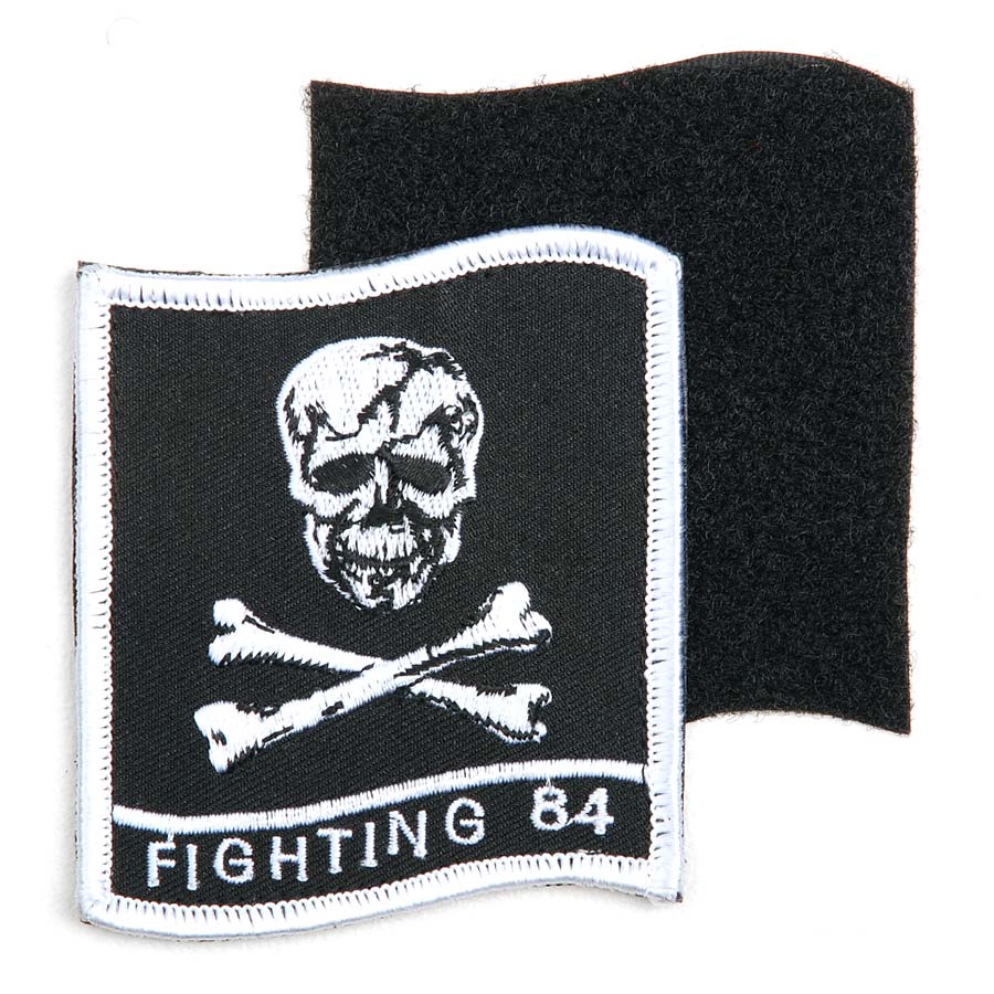 Embleem stof Fighting 84 (skull) met klittenband #1066