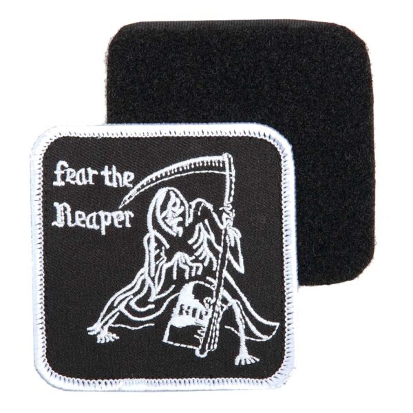 Embleem stof fear the reaper met klittenband #1077