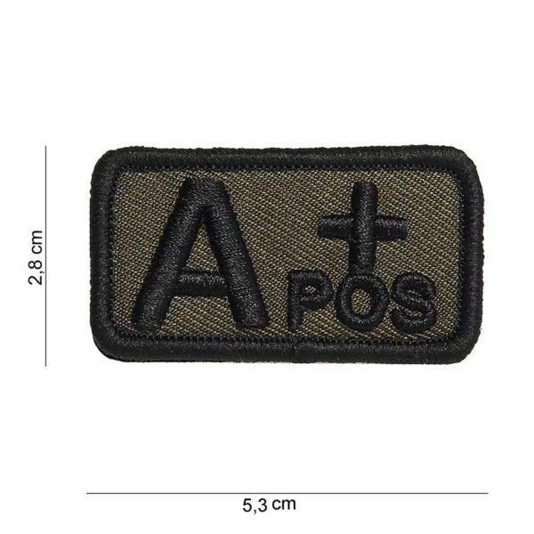 Embleem stof bloedgroep A+positief groen #5075