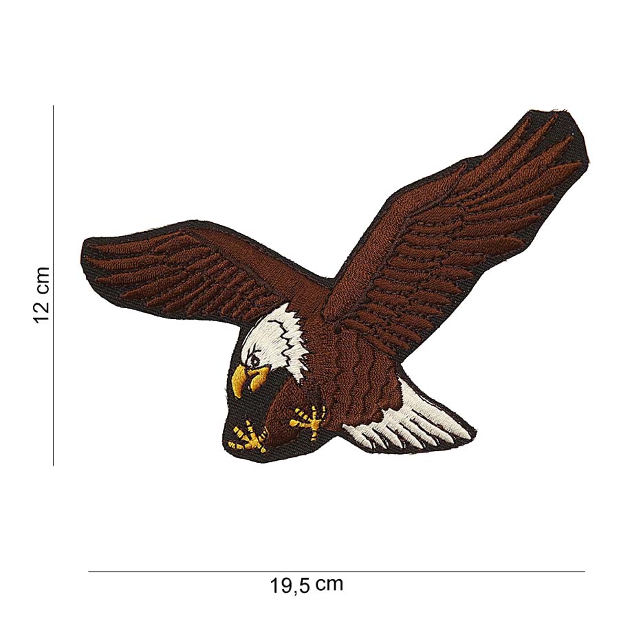 Embleem stof flying eagle links kijkend (groot) #2035