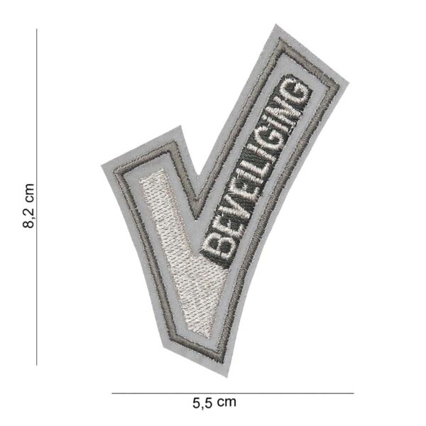 Embleem stof beveiliging refl. V #2027