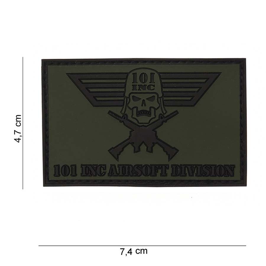Embleem 3D PVC 101 INC Airsoft Division #12001