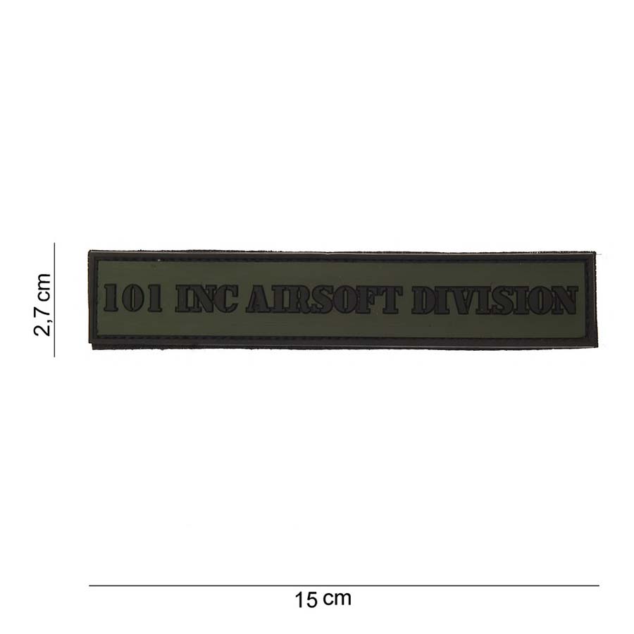 Embleem 3D PVC 101 INC Airsoft Division tab #13049