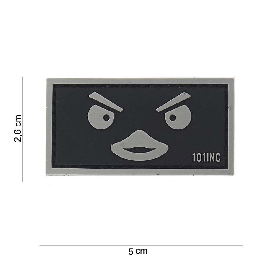 Embleem 3D PVC Duckface zwart #10090