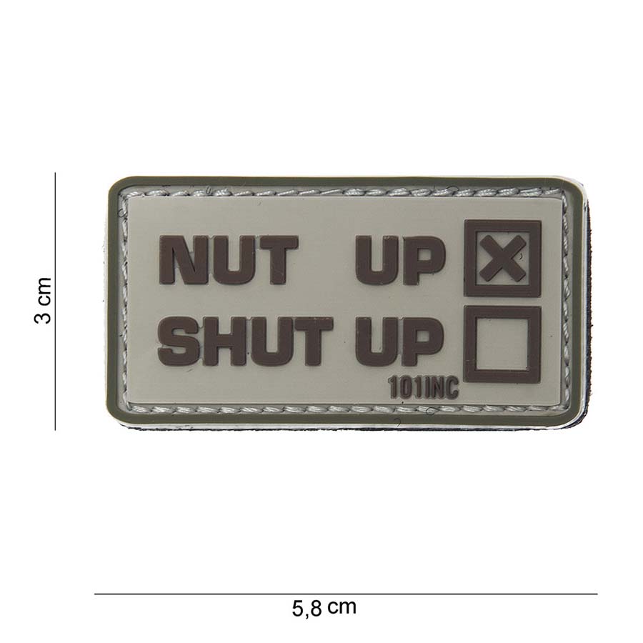Embleem 3D PVC Nut up beige #10081