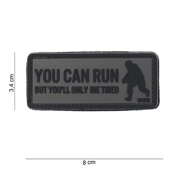 Embleem 3D PVC You can run grijs #10064