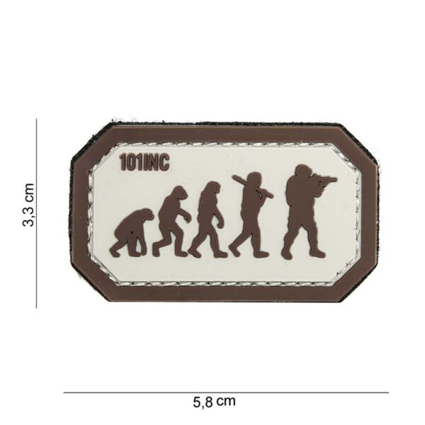 Embleem 3D PVC Airsoft evolution beige/bruin #14073