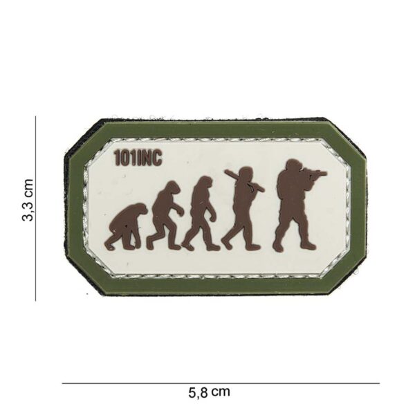 Embleem 3D PVC Airsoft evolution beige/groen #14071