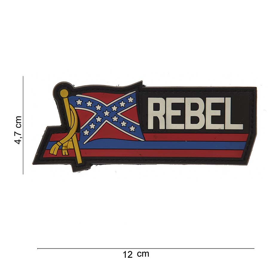 Embleem 3D PVC Rebel Wapperende vlag #12016