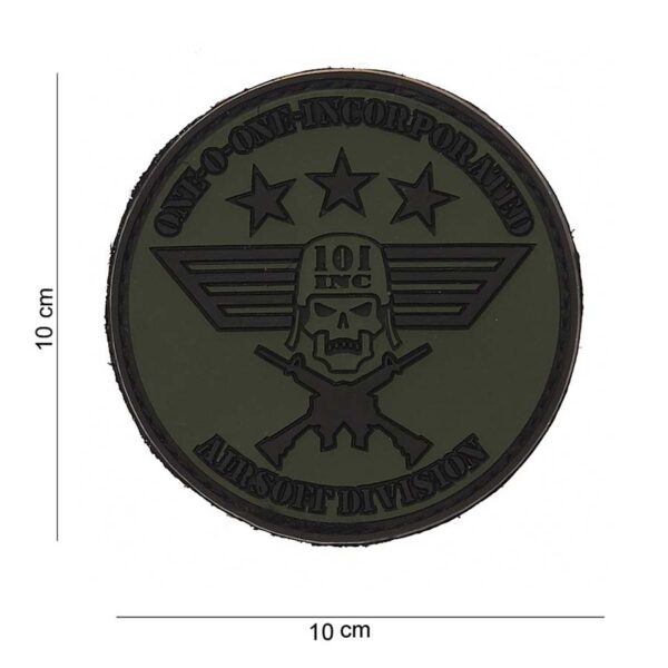 Embleem 3D PVC 101 INC rond groot #12002
