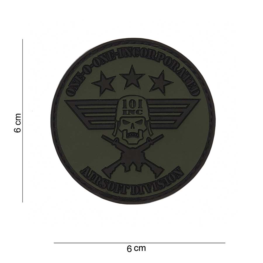 Embleem 3D PVC 101 INC rond klein #13048