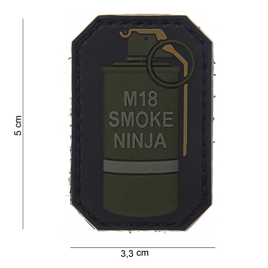 Embleem 3D PVC *1 M-18 smoke ninja #13001
