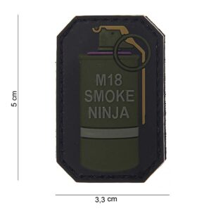 Embleem 3D PVC *2 M-18 smoke ninja #13002