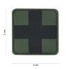 Embleem 3D PVC Cross zwart #12013