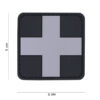 Embleem 3D PVC Cross grijs #12029