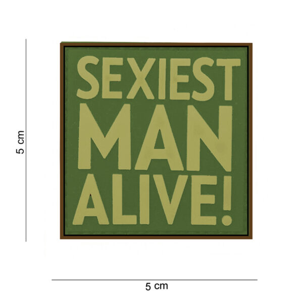 Embleem 3D PVC Sexiest man alive groen #12009