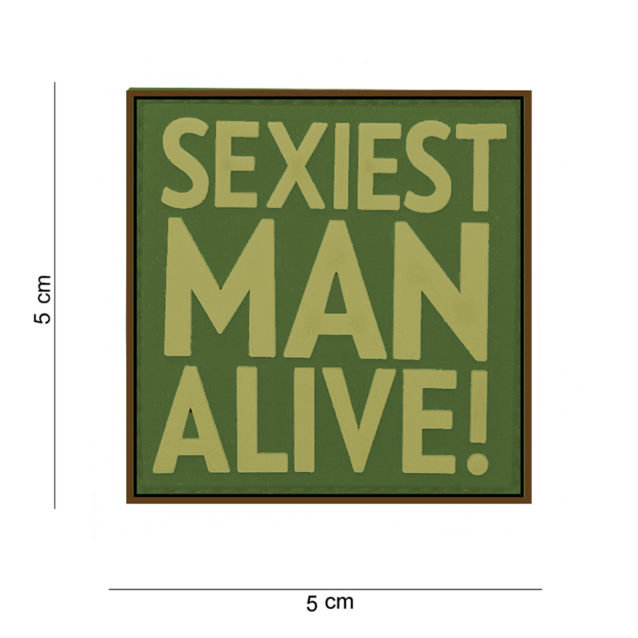 Embleem 3D PVC Sexiest man alive groen #12009