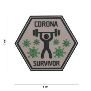 Embleem 3D PVC Corona Survivor #6101